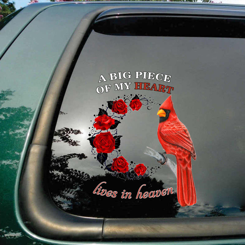 Personalized A Big Piece of My Heart Decal Lives in Heaven Memorial Decal  Loss of Loved One Car Decal
