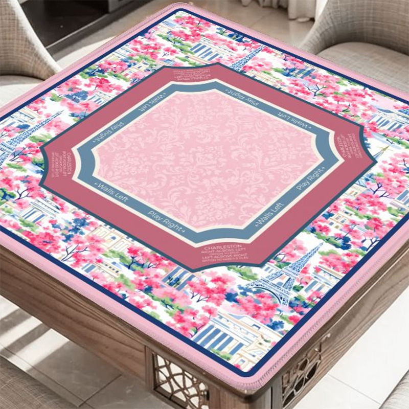 Paris Conservatory Mahjong Mat Waterproof Non Slip Elegant Table Protector Gift Mahjong Mat Mahjong Lovers Gifts