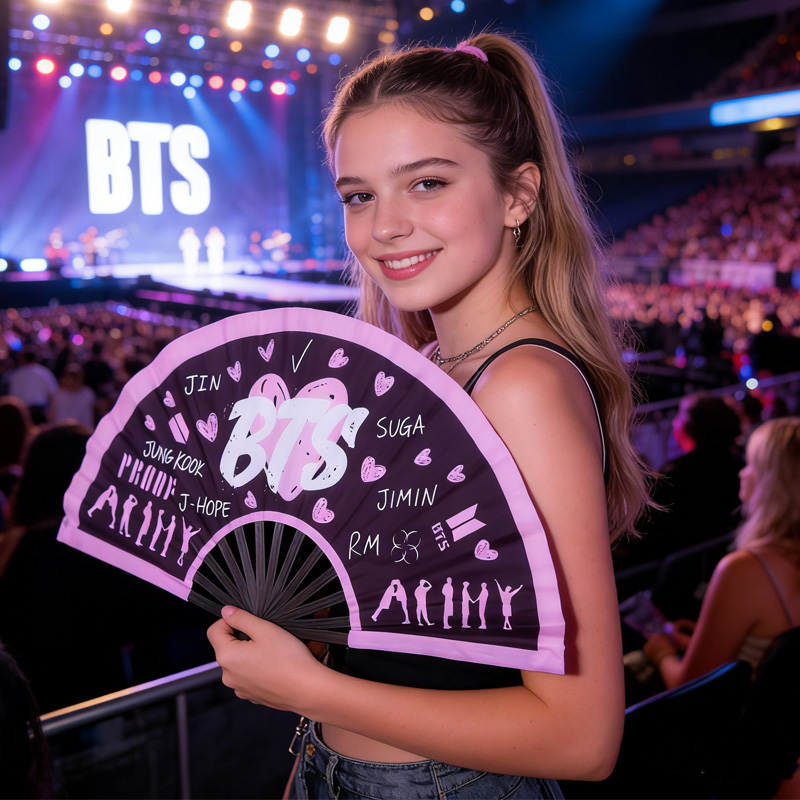 Kpop World Hand Fan Kpop World Tour Members Reusable Gift Hand Fan Kpop Fans Hand Fan