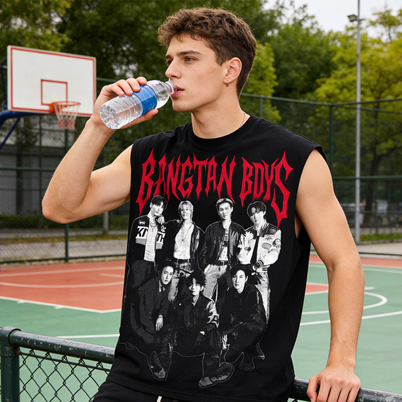 Personalized Bangtan Boys Vintage Wash Tank Top Kpop ARMY Concert Shirt