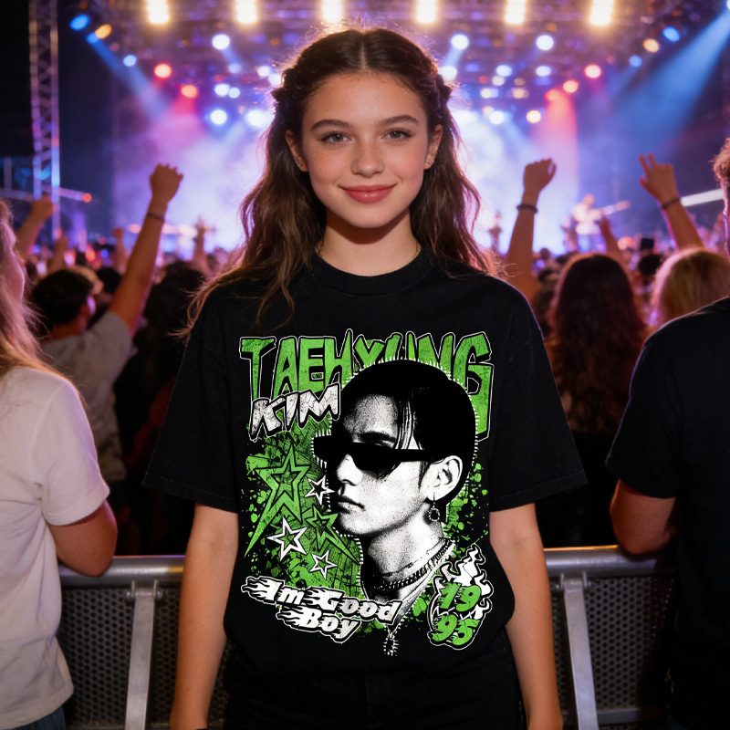 Kpop World Mature Girl Arirang World Crew Neck Washed T-Shirt Gift For Fans