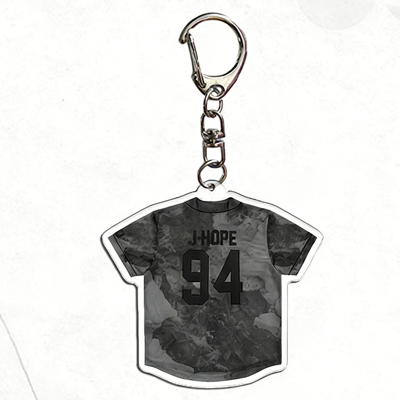 Personalized K-Pop Member Jersey Keychain for Concert and Fan Events