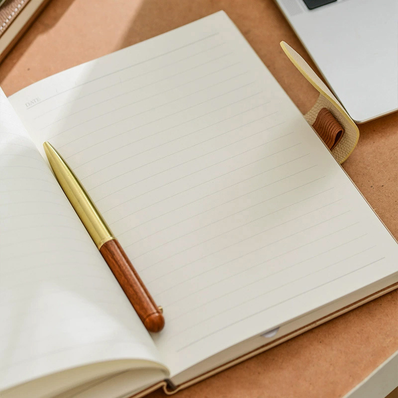 Personalized Engraved Cross the Lord's Prayer Leather A5 Lined Notebook with Name and Pen Loop Birthday Christmas Gift for Christian