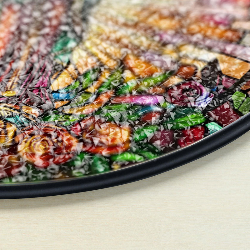 Personalized Our Lady of Guadalupe Stained Glass Suncatcher Ornament with Name Window Hanging Decor Virgin Mary Faux Stained Glass Art Catholic Gift