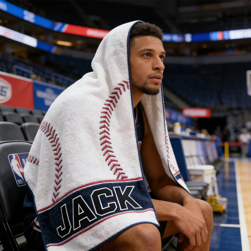 Personalized Baseball Towel with Custom Name for Baseball Enthusiasts