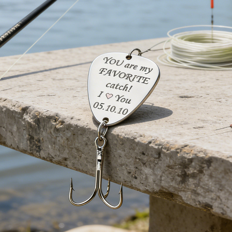 Personalized Fishing Lure Engraved Stainless Steel Fisherman Gift Outdoors Fishing Lover