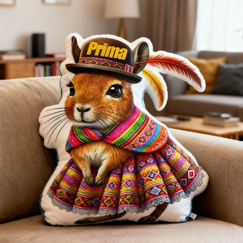 Personalized Cute Squirrels and Kapibala with Name Graphic 3D Print Pillow Christmas Gift for Kids or Baby Birthday Gift
