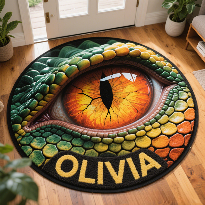 Personalized Dinosaur with Name Soft Rug Christmas Gift for Kids Rug Birthday Gifts for Kid