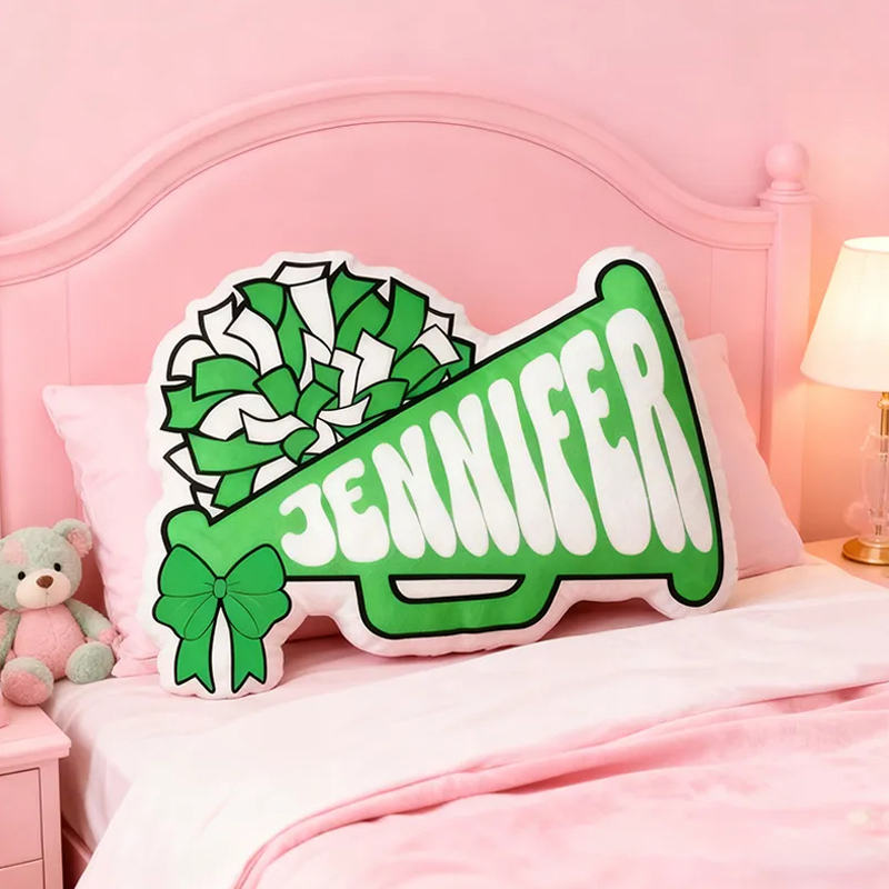 Personalized Cheerleading Decorative Pillow Featuring Your Name for Kids