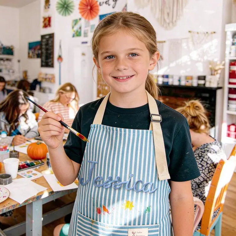Personalized Cooking Apron with Pocket Custom Apron Kitchen Apron Gift for Mom Gift for Her Gift for Cooking