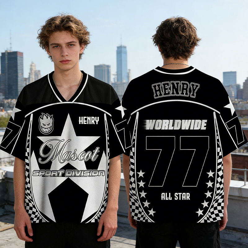 Personalized All Star Sports Jersey with Customizable Name and Number 
