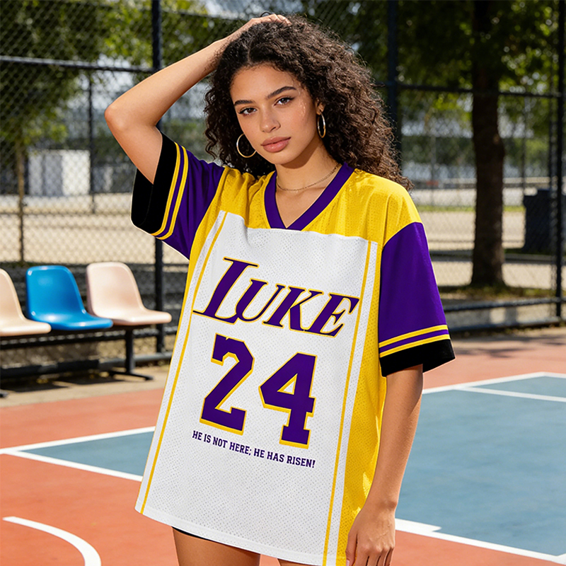 Personalized Faith-Infused Basketball Mesh Jersey Custom Name & Number "He Is Rizzin'" Design for Religious Athletes