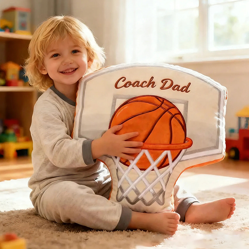 Personalized Graphic3DPrint Basketball Hoop Pillow with Custom Text for Basketball Lovers