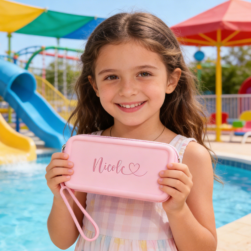 Personalized Beach Makeup Bag Waterproof Beach Pouch Beach Cosmetic Bag Silicone Makeup Bag Swimming Bag 