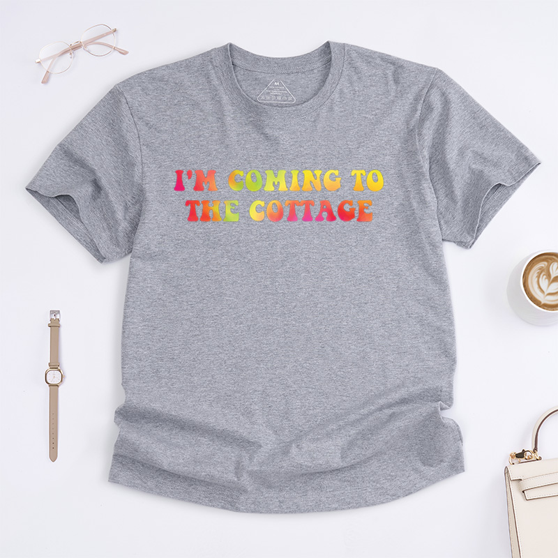 Personalized “I'm Coming to the Cottage” Hockey T-Shirt With Romance Book Movie Fans Gift