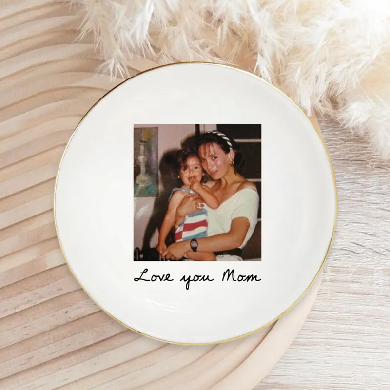 Personalized Photo Ring Dish Personalized Portrait Ceramic with Picture Birthday Gift