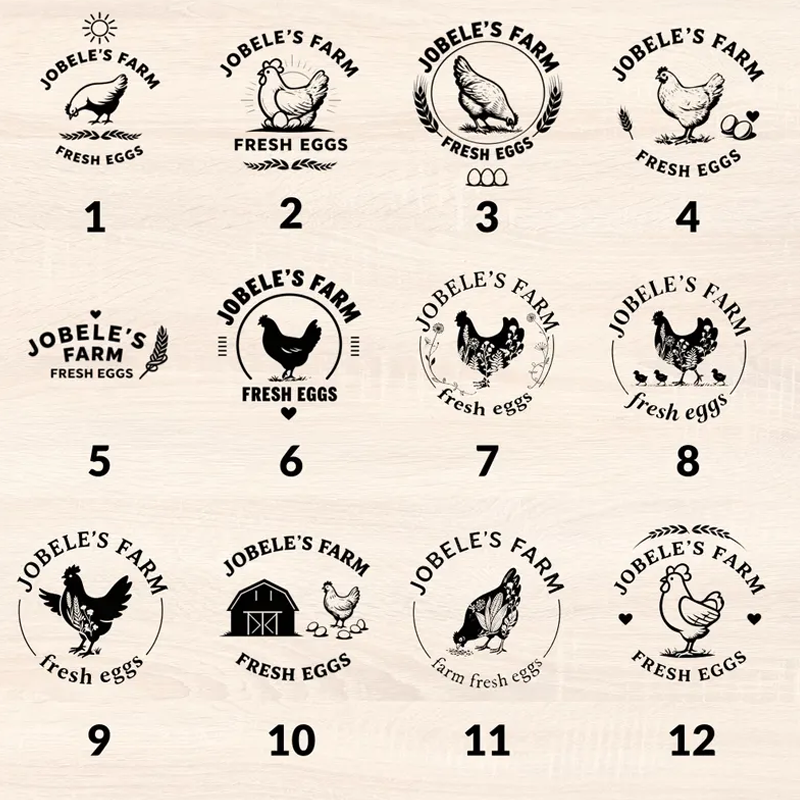 Personalized Egg Stamp Custom Chicken Egg Stamp for Farm Fresh Eggs Mini Rubber Stamp Cute Coop Gift for Homesteaders Easter Egg Stamp