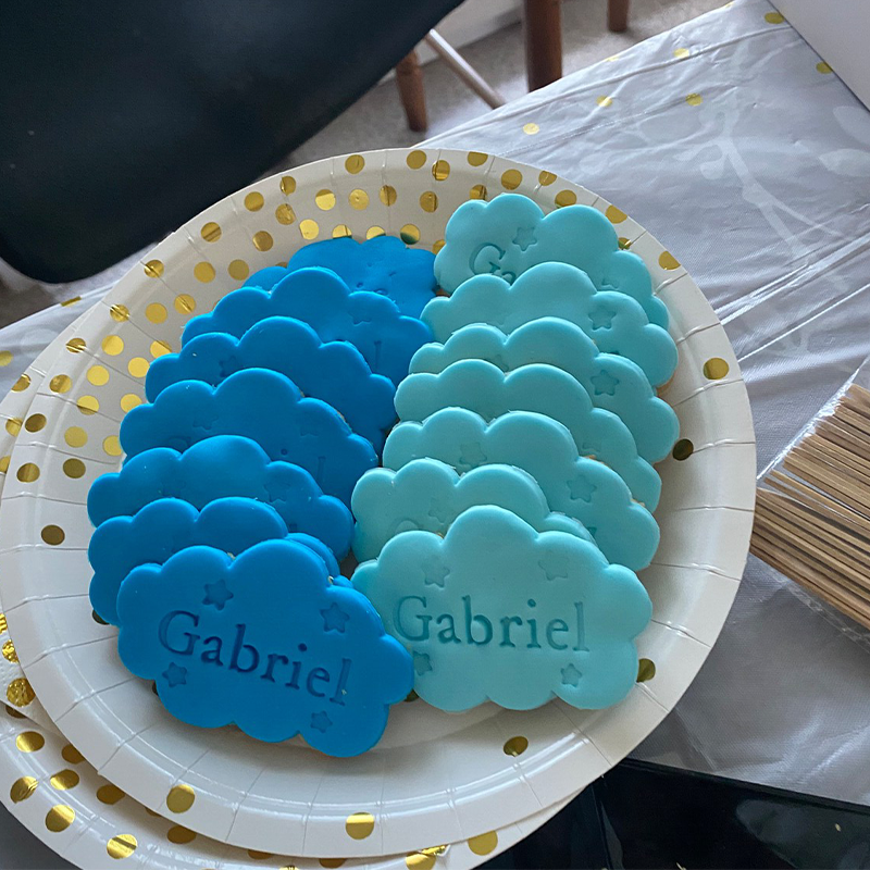 Personalized Name 3D Printed Cloud-Shaped Cookie Cutters Baking Gift Birthday Gift