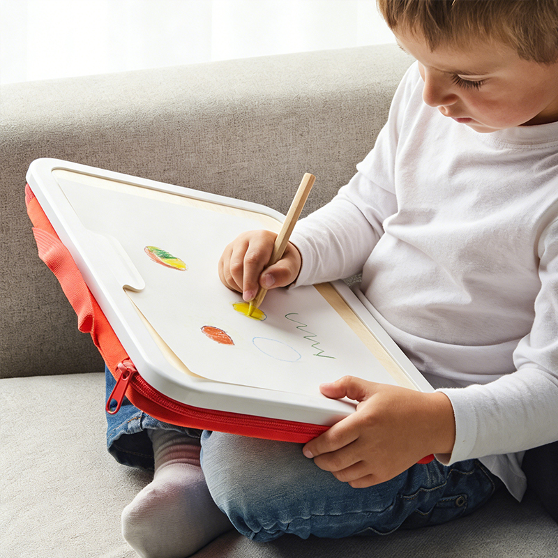 Personalized Kids Art Box Double Sided Customizable Wooden Portable Drawing Board and Storage Case