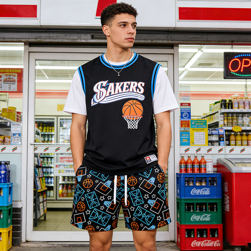 Personalized Basketball Court Print Shorts for Streetball Enthusiasts and Basketball Fans