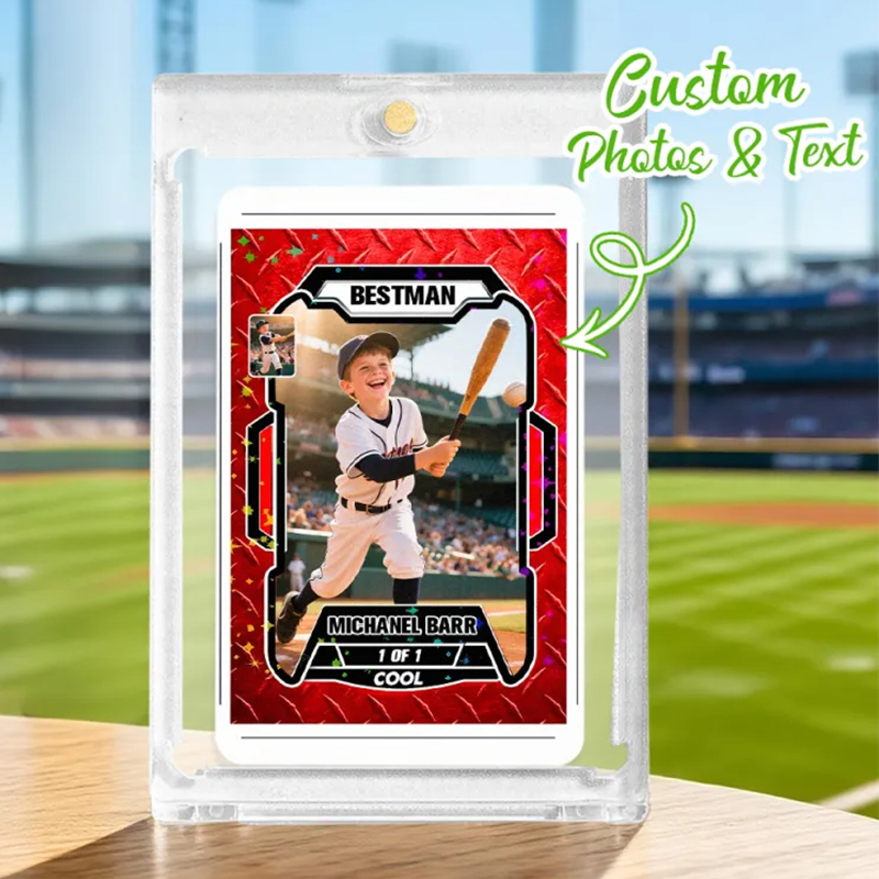 Personalized Custom Sports Trading Card with Name, Team, and Holographic Options for Gifts, Tournaments or Keepsakes