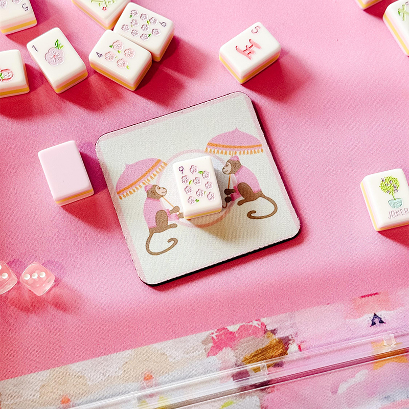 Personalized Mahjong Tile Coaster Neoprene Mahjong Accessory Gift for Mahjong Players & Game Nights