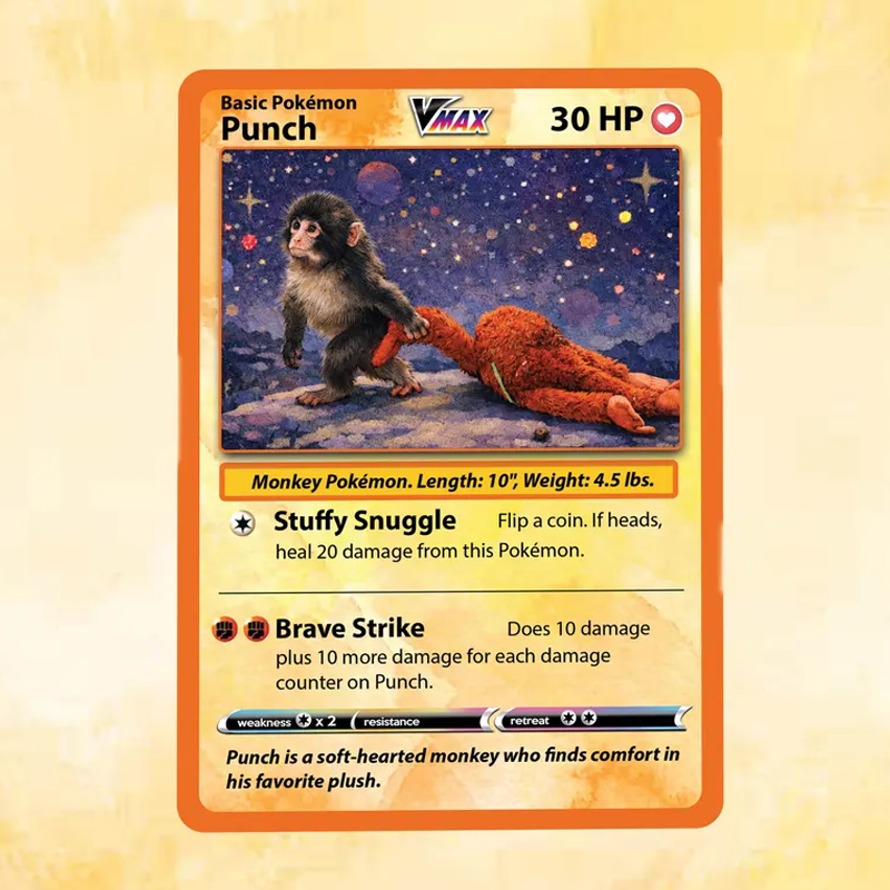Punch Monkey Holographic Card Game Collection for Game Lovers Birthday Gift Gift For Him/Her