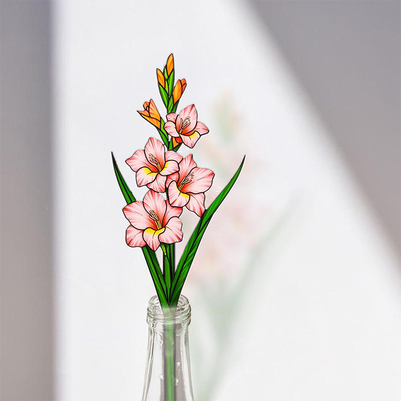 Personalized Acrylic Everlasting Birth Flower Mother’s Day Gift Birth Flower Gift Set for Mother-in-Law Floral Garden Decor Flower Plant