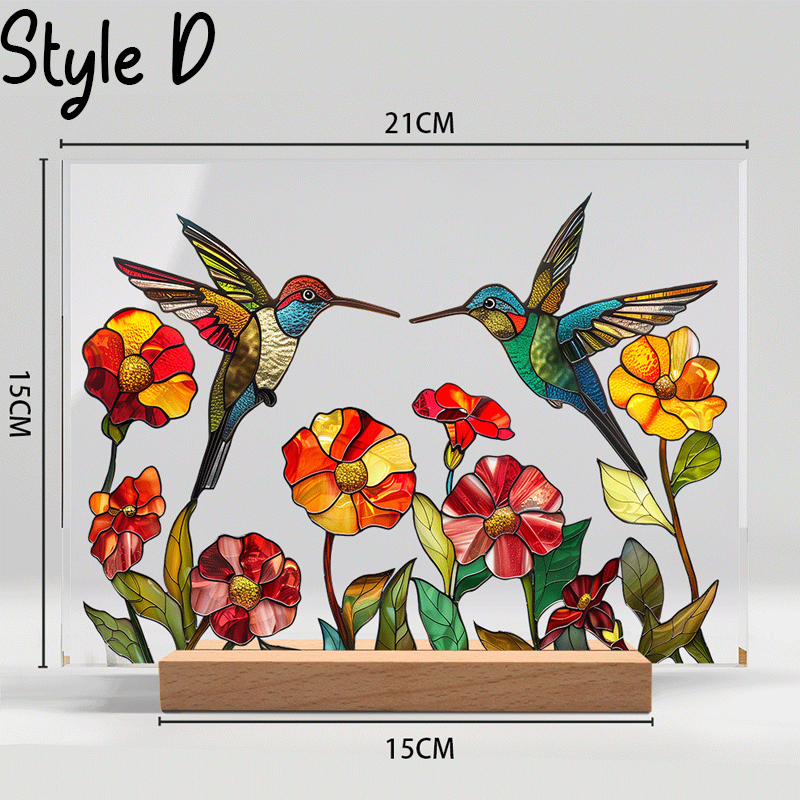 Botanical Flower Suncatcher Gift Pressed Flower Frame Style Stained Glass Window Hanging Handmade Sun Catcher Window Decor for Home