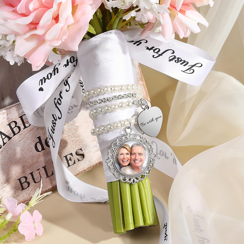 Personalized Bridal Wedding Bouquet Charm Wedding Bouquet Charm Wedding Memorial Gift Bridal Shower Gift Wrapping Around Bouquet Charm