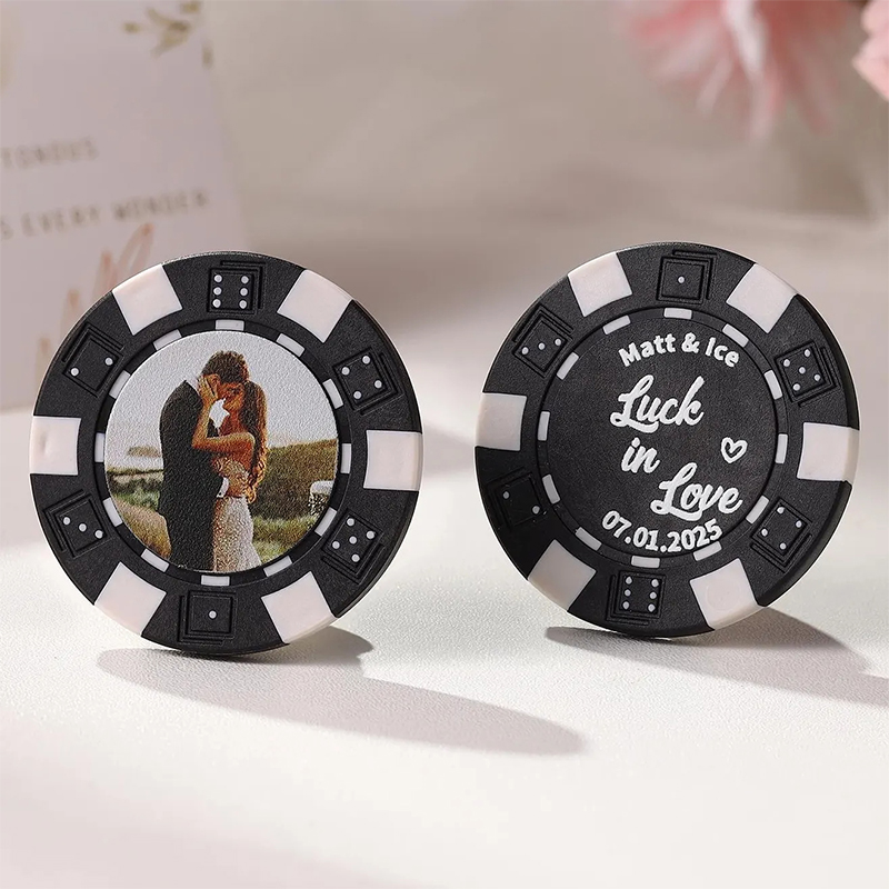 Personalized Wedding Poker Chips Set Custom Poker Chips With Photo Engagement Keepsake Drink Tokens Vegas Casino Party Favors Gift
