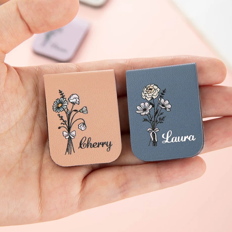 Personalized Birth Flower Magnetic Bookmark Custom Name Page Marker for Book Lovers