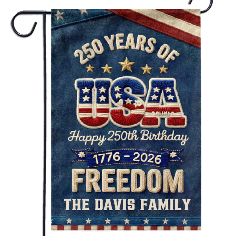 Personalized America 250th Flag Anniversary Gifts for Mom Dad Brother Sister Kids Family Is Our Home