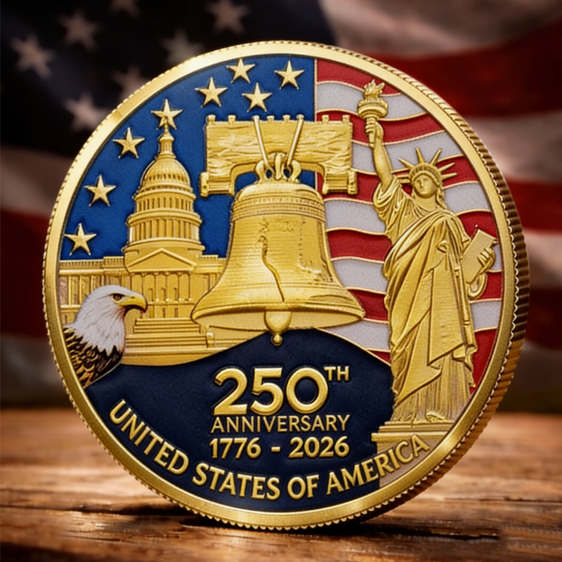 Commemorative Keepsake Coin America 250th Anniversary Gifts for Women