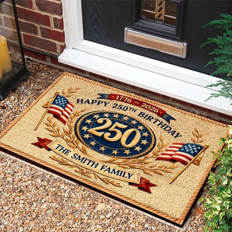 [Copy]Personalized Home Decor Decorative Mat Personalized America 250th Anniversary Gifts for Mom Dad Brother Sister Kids a Legacy of Liberty