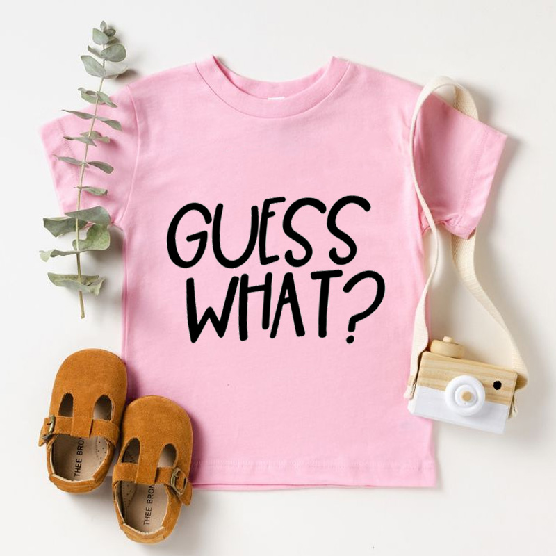 Guess What Chicken Butt Kids T-Shirt Funny Infant Quote Birthday Gifts for Kids Funny Shirts with Sayings