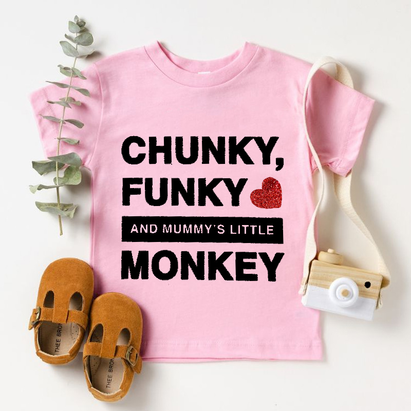  Funny Chunky Funky Monkey Saying Gift For Kids Cute Playtime Outfit Kid's T-Shirt