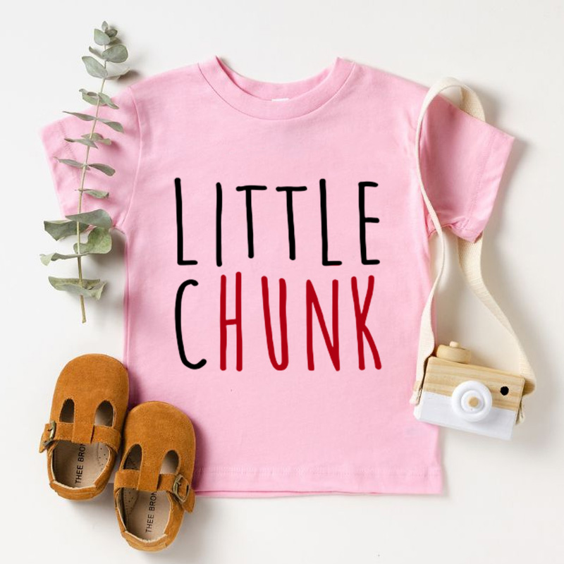 Little Chunk Funny Saying Gift For Kids Cute Minimalist Text Style Playtime Outfit Kid's T-Shirt