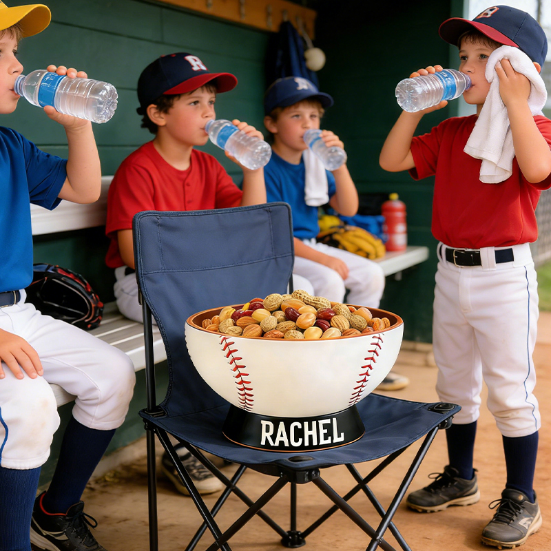 Personalized 3D Printed Baseball Snack Bowl Baseball Party Snack Bowl for Game Day Fans