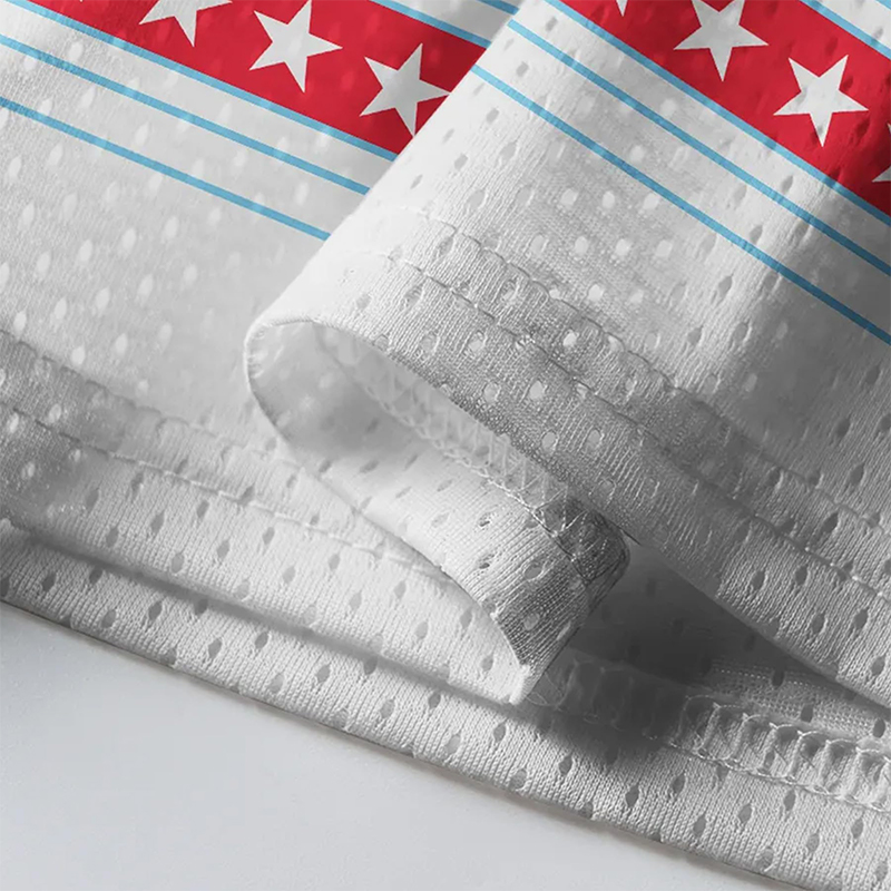 Personalized United We Stand Mesh Football Jersey Patriotic Wavy Stripe Sportswear