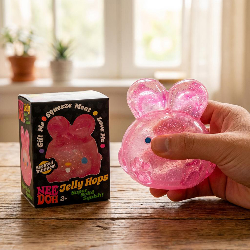 Personalized Jelly Hops Bunny Stress Ball Cute Squishy Fidget Toy Sensory Squeeze Ball Easter Basket Stuffer Anxiety Relief Gift