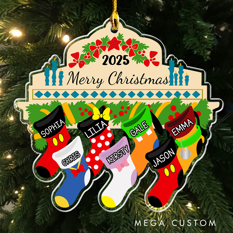 Personalized Dreamy Family Stocking Christmas Tree Ornament 2026 Acrylic Ornament Movie Christmas Gift Film Xmas Gift Christmas Decor
