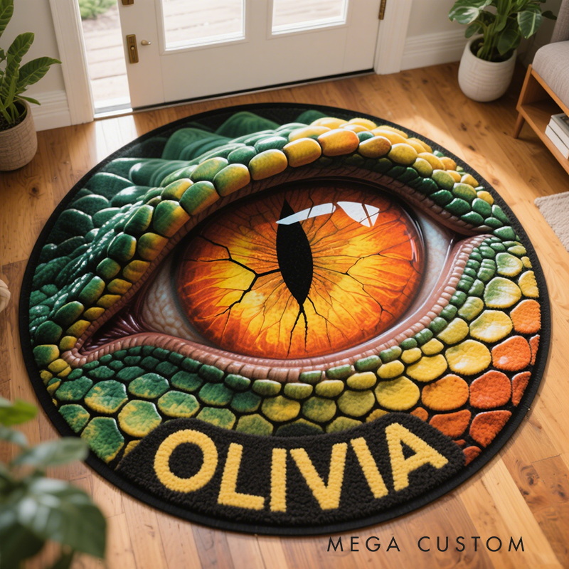 Personalized Dinosaur with Name Soft Rug Christmas Gift for Kids Rug Birthday Gifts for Kid