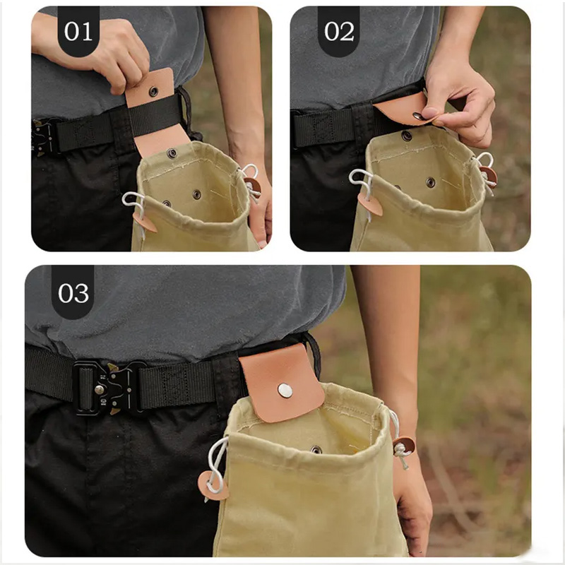 Personalization Foraging Bag Leather Bushcraft Hiking Belt Baggathering Bag Fruit Picking Bag Camping Gear Gift for Gardener