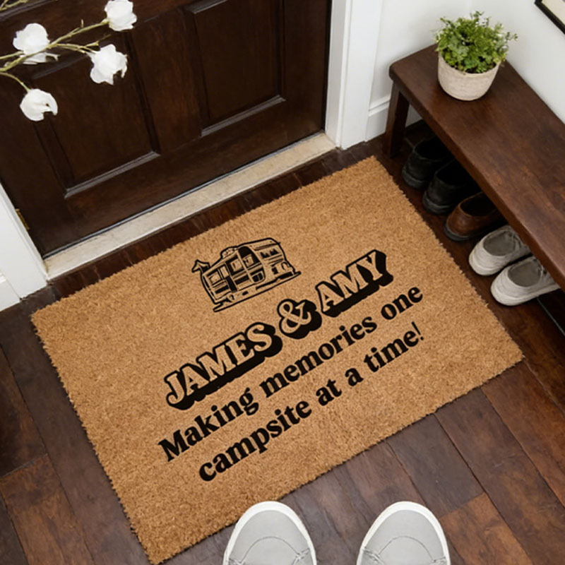 Personalized Caravan Doormat Customized Outdoor Rug Housewarming Gift Caravan Gift Mobile Home Doormat