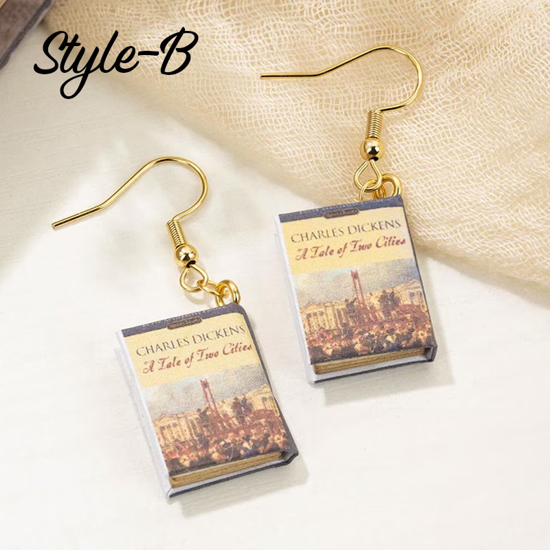 Personalized Mini Book Earrings Custom Tiny Book Lover Jewelry for Readers & Writers Unique Gift for Bookworms Librarians Book Lover Gifts