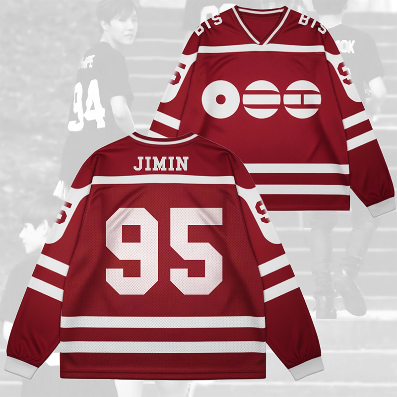 Personalized BTS New Album Mesh Splicing Long  Sleeved K-Pop Concert Jersey Gift For Army