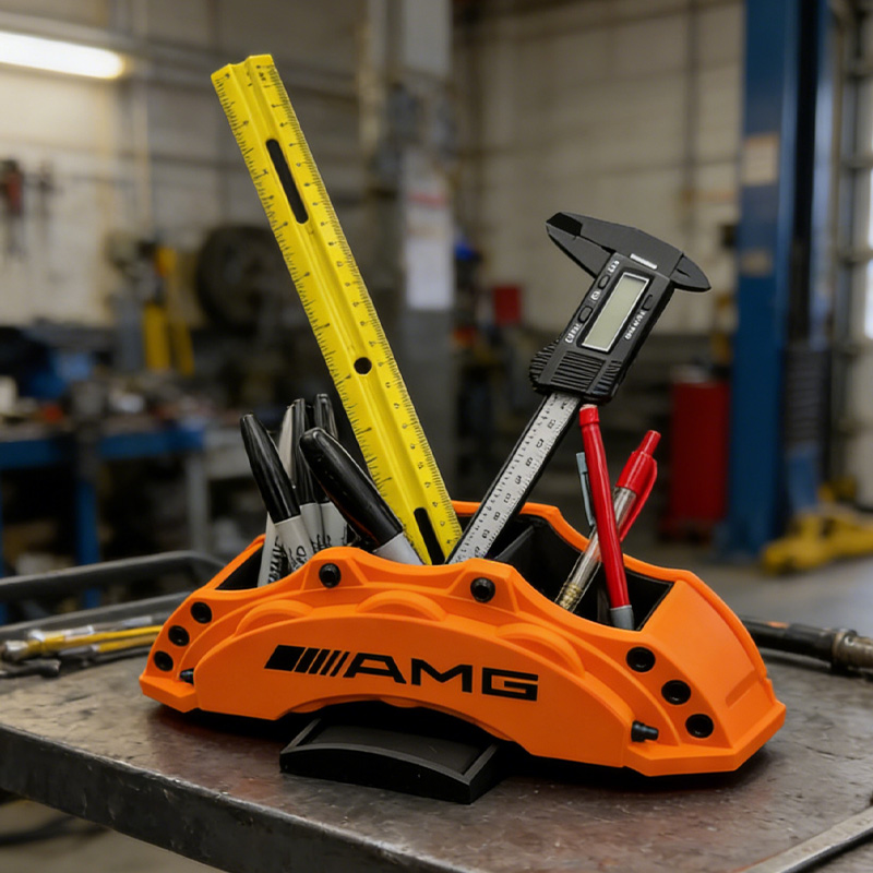 Personalized Brake Caliper Desk Organizer Pen Holder Unique Motorsport Fan Gift