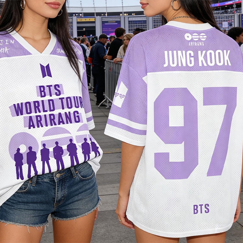 Personalized BTS Arirang World Tour Jersey Custom Name Number Kpop Fan Merch Bangtan Comeback 2026 K-Pop Gift for Army