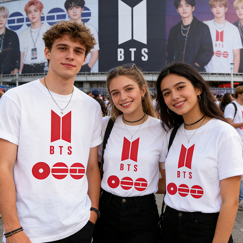 Personalized BTS World Tour T-Shirt Korean Pop Group Shirt K-pop Lover Gift